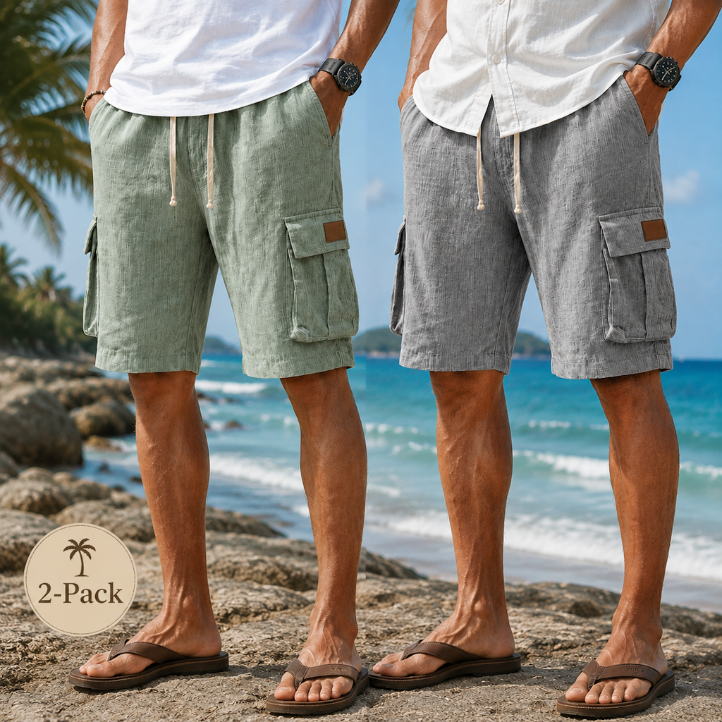 Linen Shorts with Pockets 2-Pack: $18