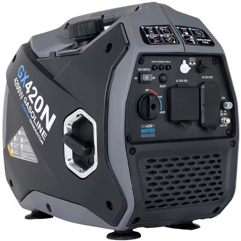 Pulsar GX420N 4200W Portable Gas Inverter Generator: $390