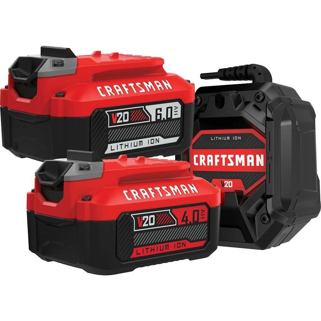 Craftsman V20 20V Lithium-Ion Battery 2-Pack w/ Charger: $79