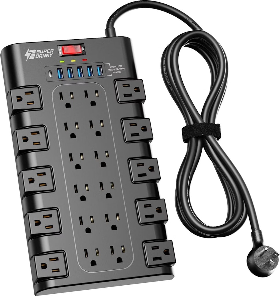 Superdanny 22-Outlet Power Strip w/ USB: $20