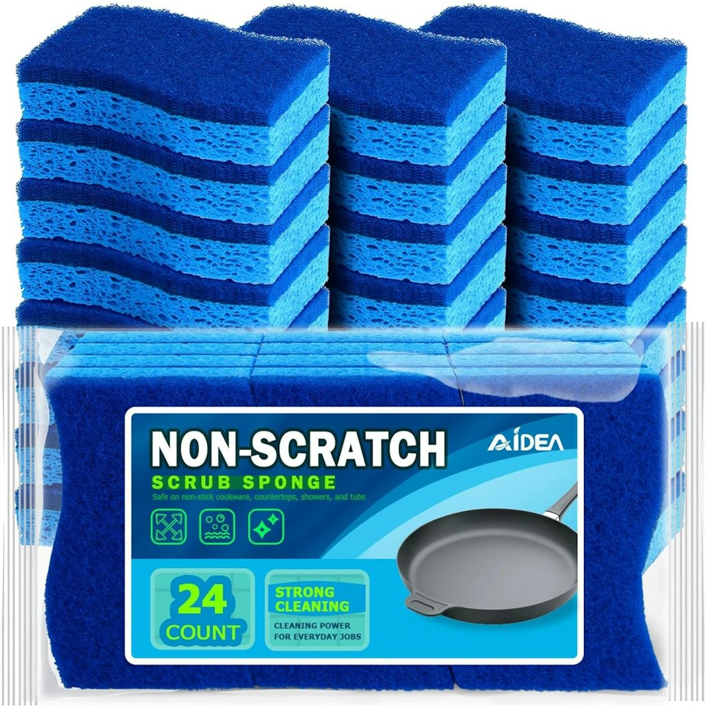 Aidea Non-Scratch Scrub Sponge 24-Count: $8 w/ S&S