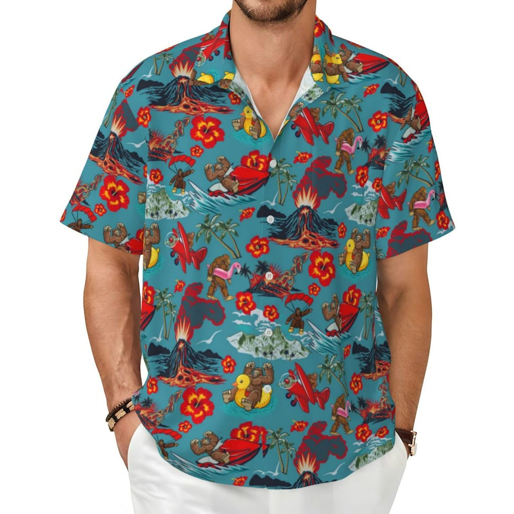 Men's Hawaiian Short-Sleeve Button-Down Shirt (XL Only): 1-Cent
