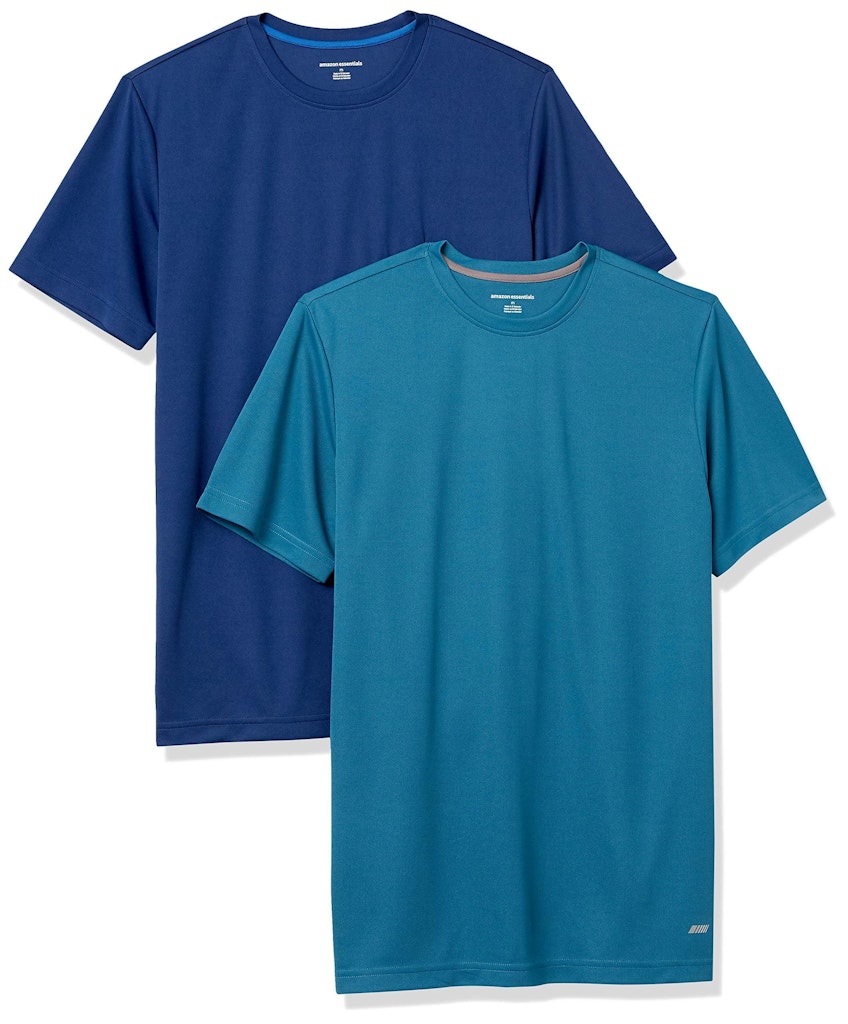 Amazon Essentials Men's Moisture-Wicking T-Shirt 2-Pack: $9