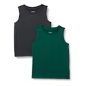 Amazon Essentials Boys' Muscle Tank Top 2-Pack for $5 + free shipping w/ Prime