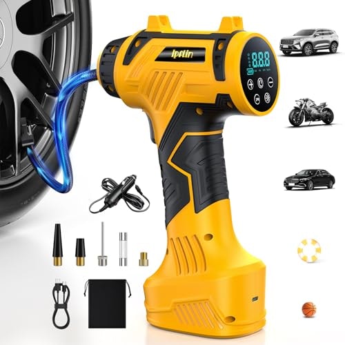 9600mAh Corded/Cordless Tire Inflator Portable Air Compressor: $35.99