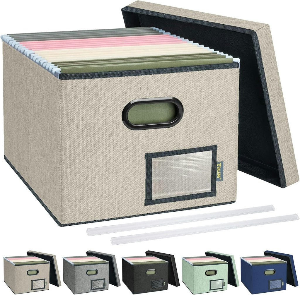 Baleine Hanging File Organizer Box with Lid: From $16