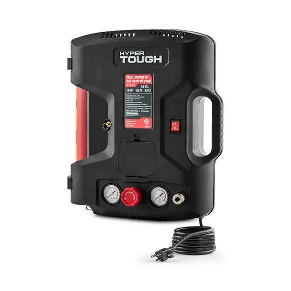 Hyper Tough 0.6-Gallon Wall-Mount Air Compressor : $119 
