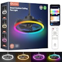 Lumary 20'' Smart Outdoor Ceiling Fan with Lights and Remote for $126 + free shipping