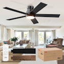 TCL 52" Flush Mount Ceiling Fan w/ LED Light for $75 + free shipping