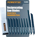 Powertec 10-Piece Metal and Wood Reciprocating Saw Blades Set for $10 + free shipping w/ Prime