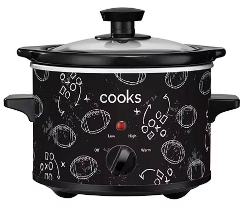 Cooks 1.5-Qt. Football Print Slow Cooker : $16 