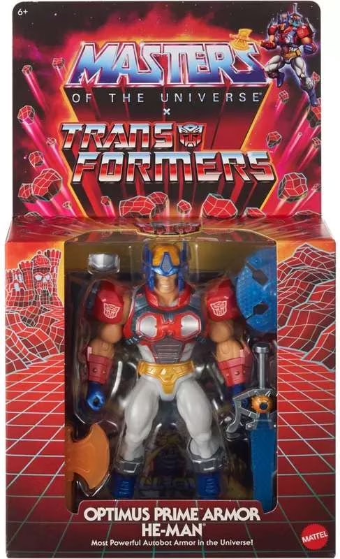 Masters of the Universe X Transformers Optimus Prime Armor He-Man Action Figure: $15.99