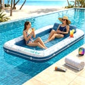 Poolsider 4-in-1 Inflatable Tanning Pool Lounger for $22 + free shipping w/ Prime