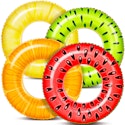 Sloosh 4-Pack Inflatable Fruit Pool Floats for $20 + free shipping w/ Prime