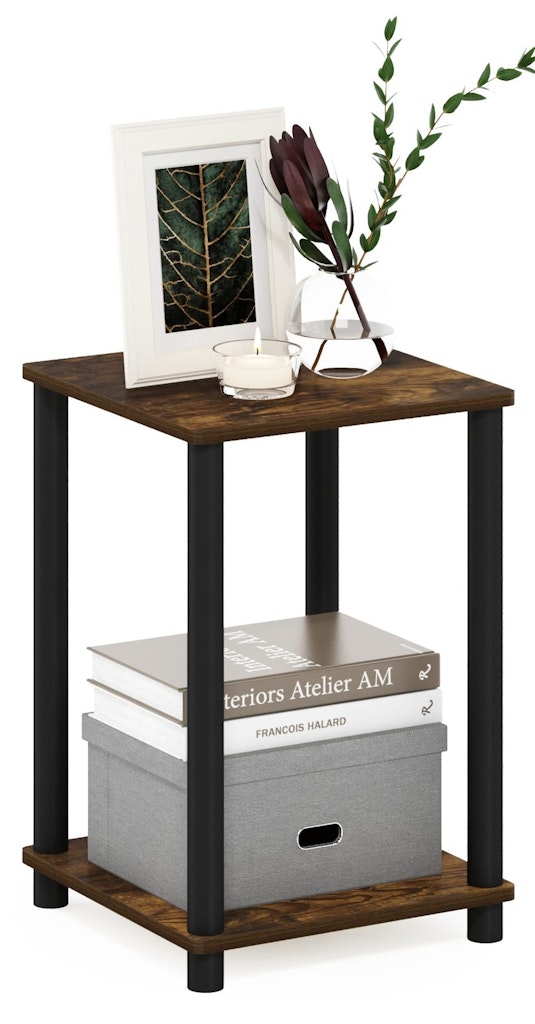 Furinno TURN-N-TUBE 2-Tier Square End Table: $12 Furinno TURN-N-TUBE 2-Tier Square End Table: $12