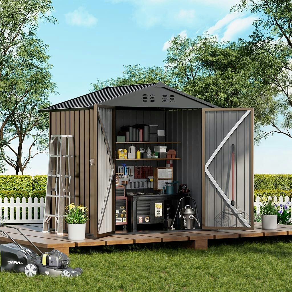 Comhoma 6x4-Foot Outdoor Storage Shed: $135