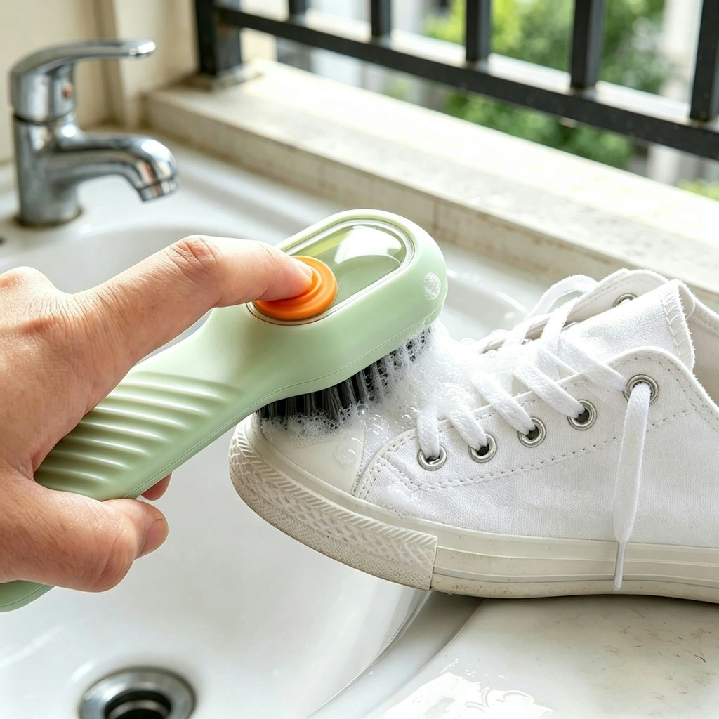 Shoe Cleaning Brush w/ Liquid Dispenser: $1.41