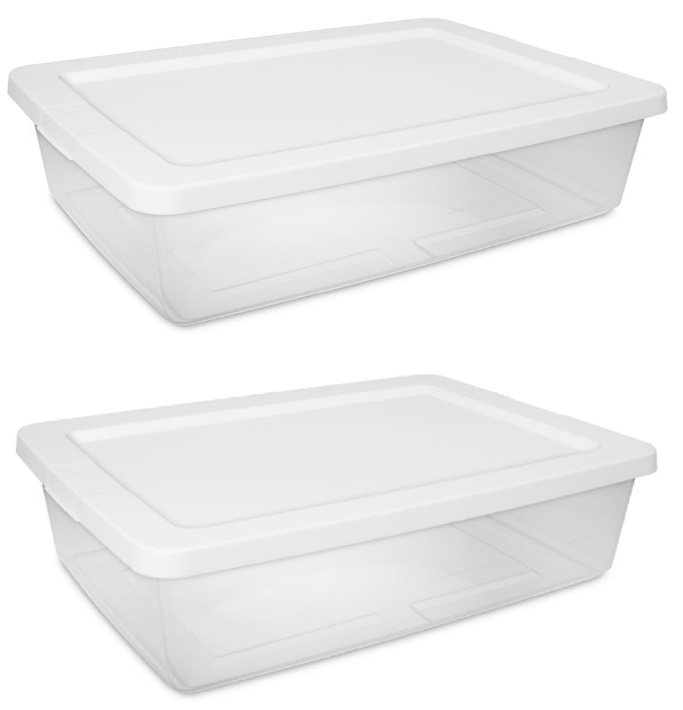 Sterilite 28-Quart Storage Bin 2-Pack: $10.98