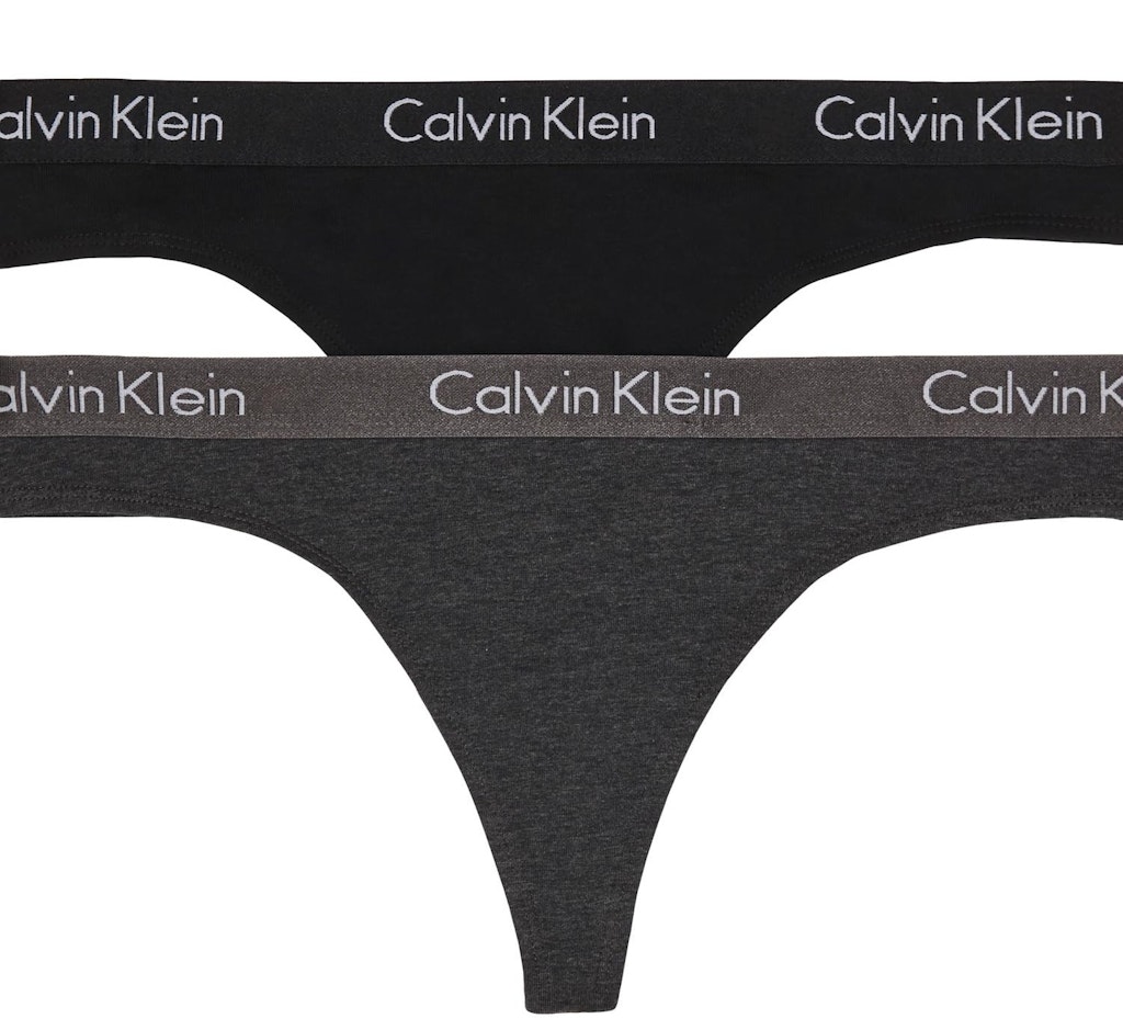 Calvin Klein Women's Motive Cotton Thong Panty 2-Pack: $9.22