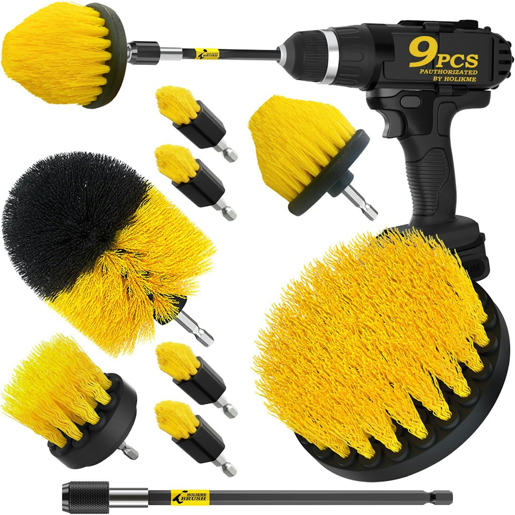 Holikme All Purpose Drill Brush Set 9-Pack: $7.99