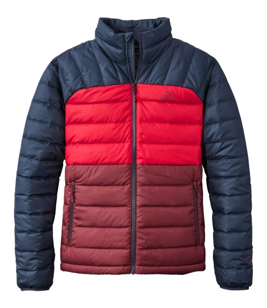 L.L.Bean Men's or Women's Bean's Colorblocked Down Jacket: $75, Hooded for $85