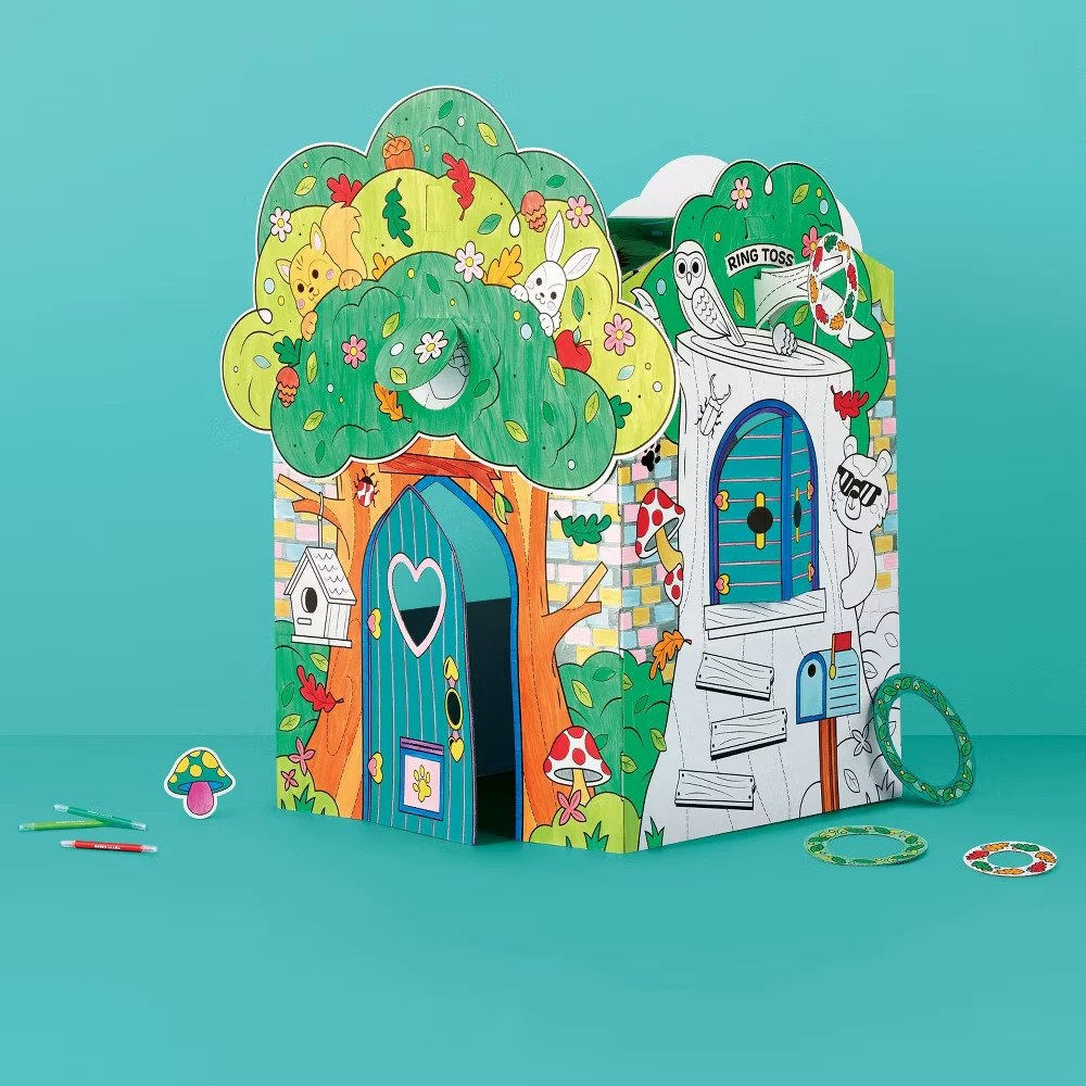 Mondo Llama Color-Your-Own Tree House Fort: $15