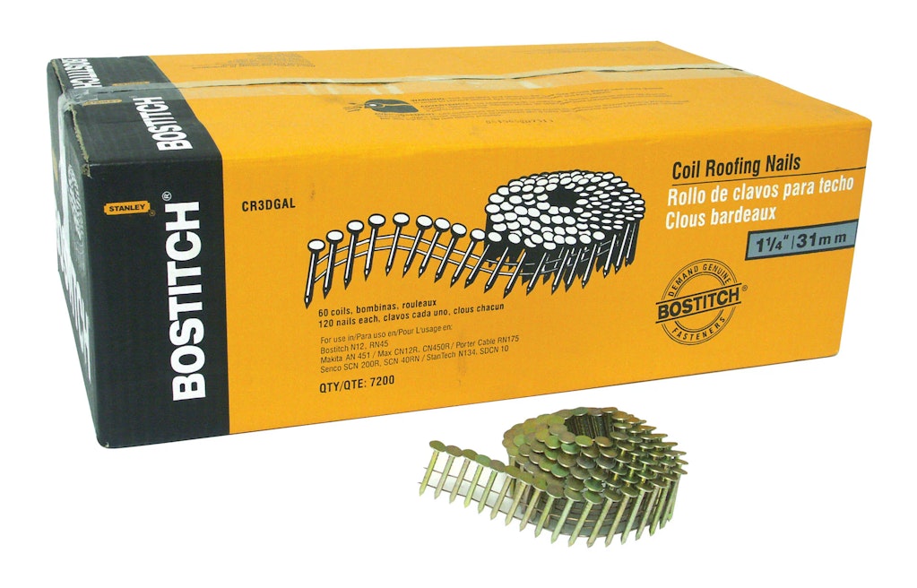 Bostitch 1-1/4" Coil Roofing Nails 7,200-Count Box: $40