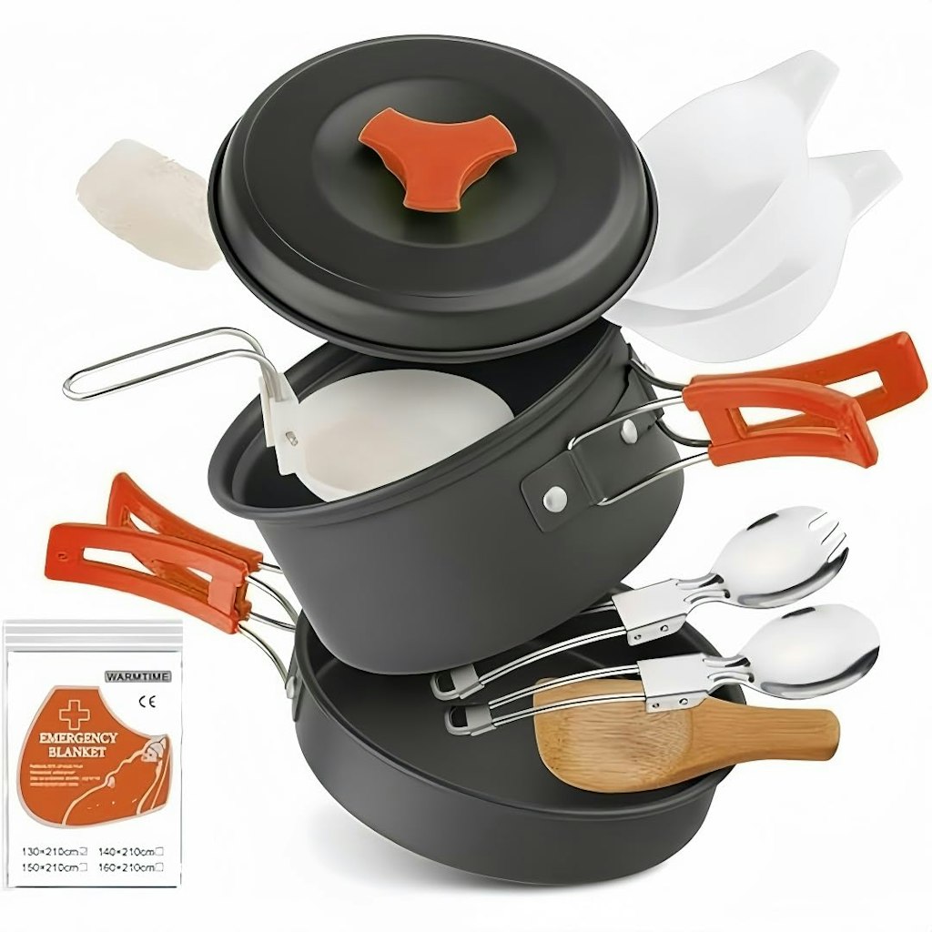 Voyage Living 12-Piece Lightweight Camping Cookware Set: $12 Voyage Living 12-Piece Lightweight Camping Cookware Set: $12