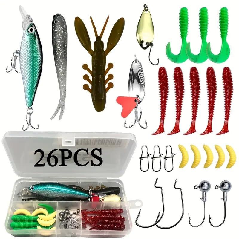 26-Piece Freshwater Fishing Lures Kit: $1.48 26-Piece Freshwater Fishing Lures Kit: $1.48