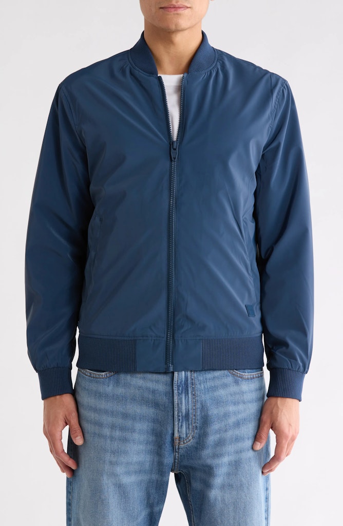 Denim and Flower Men's Bomber Jacket: $12