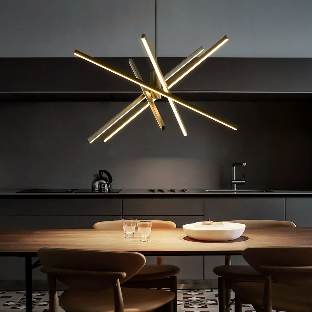 Wayfair Mercer41 Burcker Aluminum Dimmable LED Modern Linear Chandelier : $157 