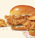 Popeyes Sandwiches Combo for 2 sandwiches + side for $12