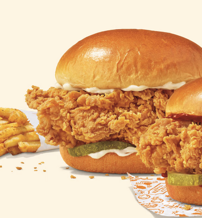 Popeyes Sandwiches Combo: 2 sandwiches + side for $12