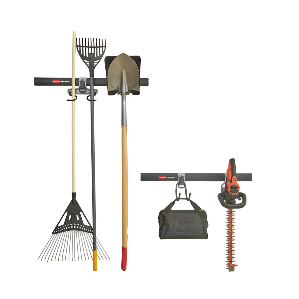 Rubbermaid 6-Piece FastTrack Garage Storage Rail System: $50