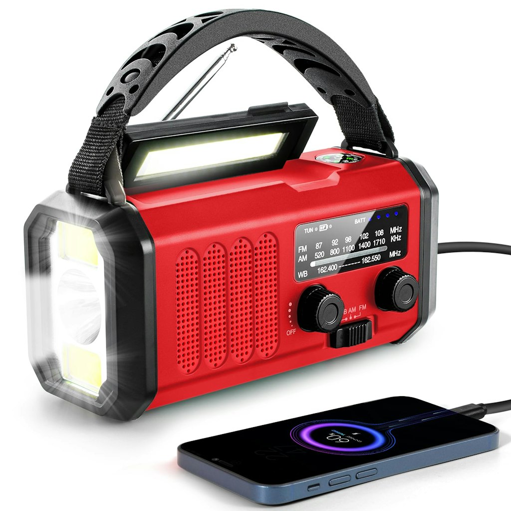 10000mAh Emergency Crank Radio: $24