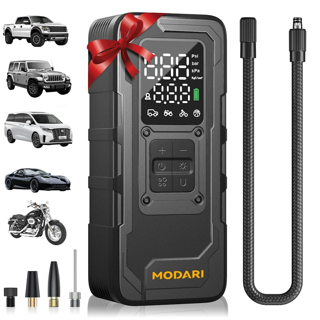 Tire Inflator Portable Air Compressor: $30