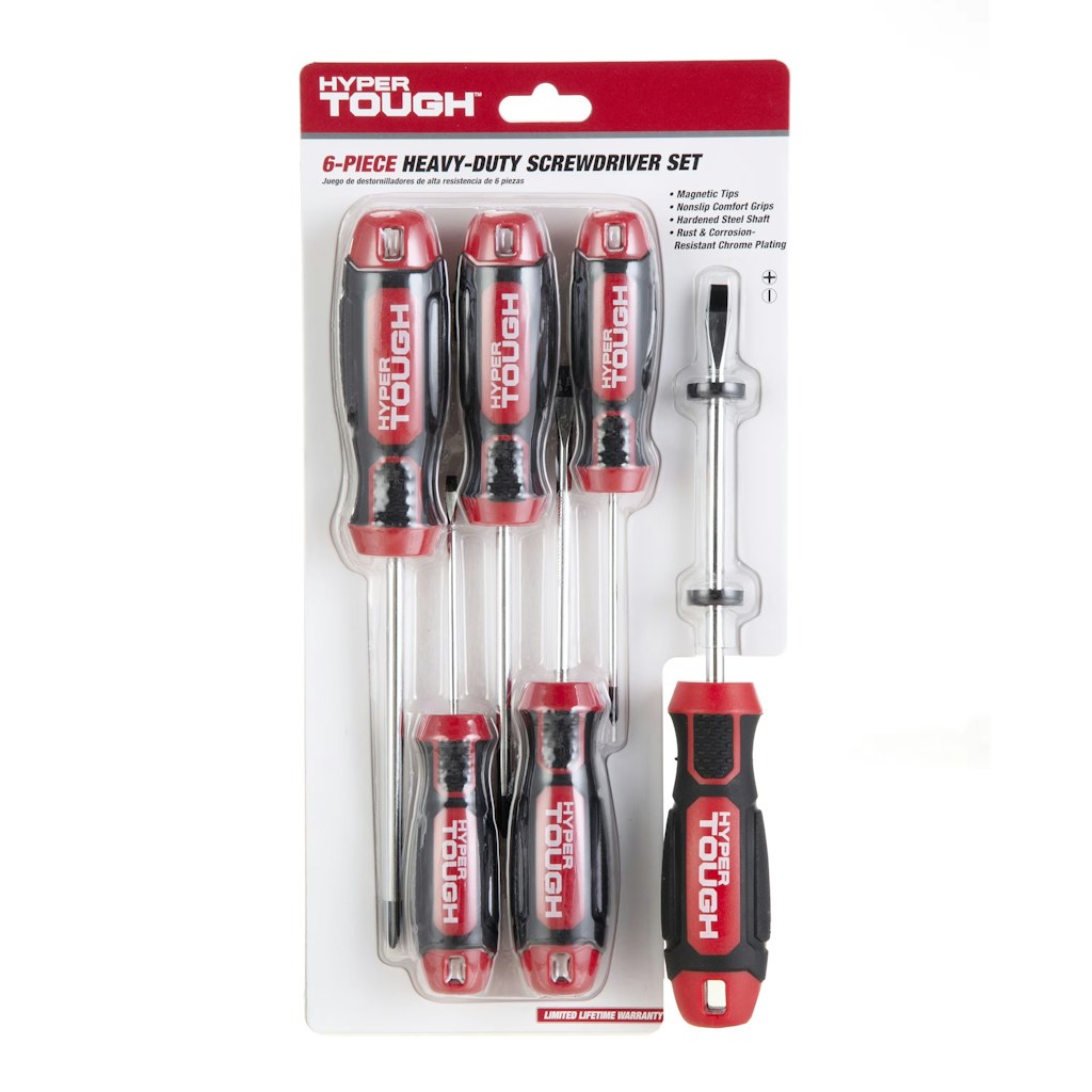Hyper Tough 6-Piece Screwdriver Set: $7.43