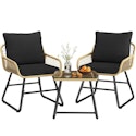 Yaheetech Patio Wicker Bistro Set 3-Piece for $100 + free shipping