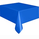 Rectangular 54" x 108" Electric Blue Plastic Table Cover for $1 + pickup only