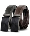 Truyis Men's Leather Ratchet Belts 2-Pack for $14 + free shipping w/ Prime