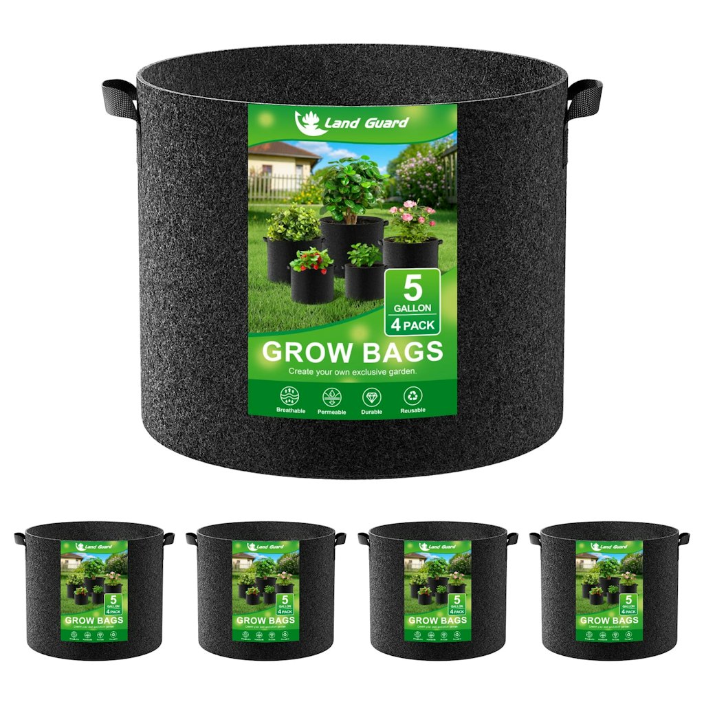 Land Guard 5-Gallon Fabric Grow Bag 4-Pack: $7.99 Land Guard 5-Gallon Fabric Grow Bag 4-Pack: $7.99