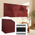 23" Peel & Stick Acoustic Wood Slat Wall Panels 4-Pack for $56 + free shipping