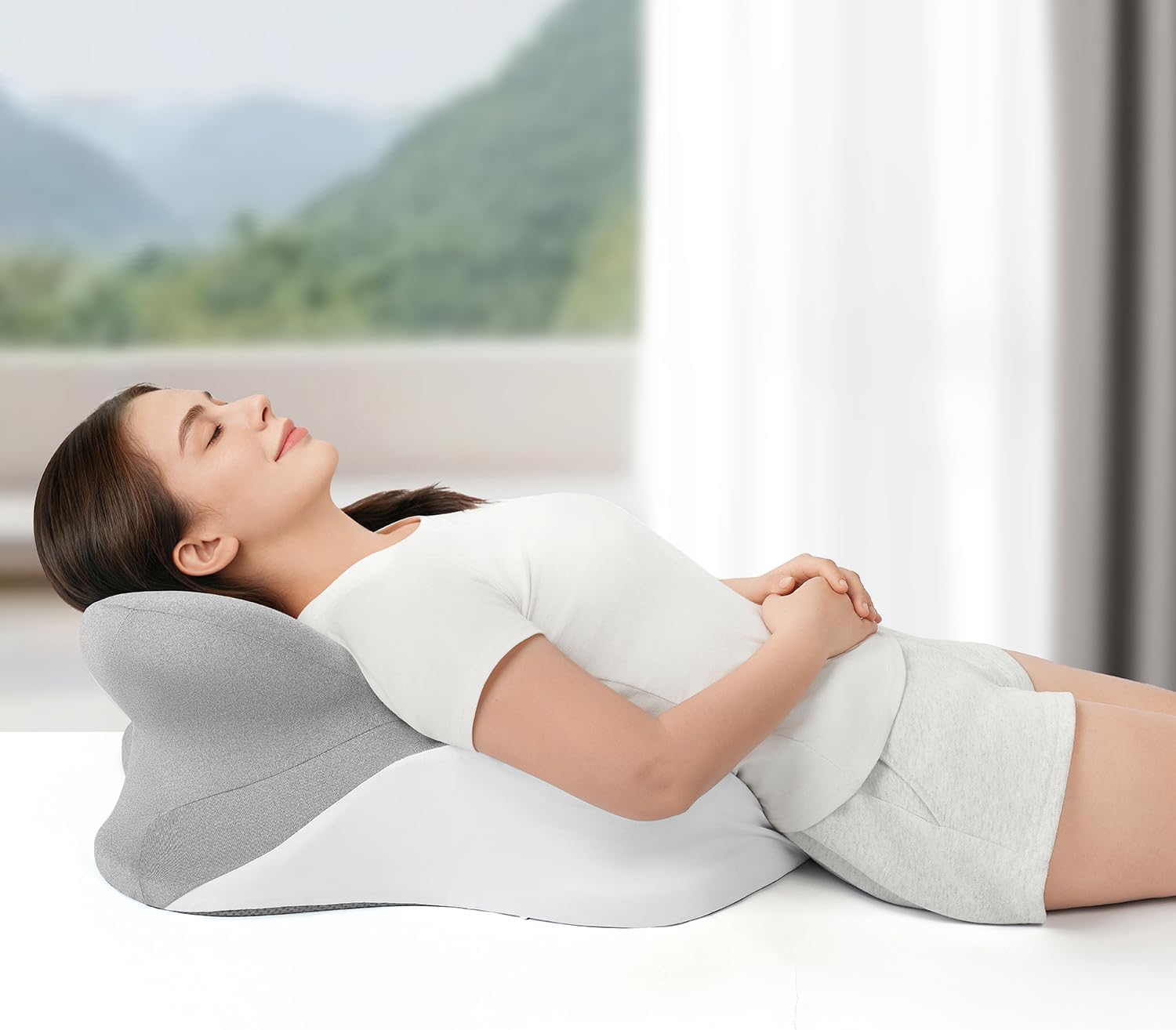 YRuiSofut Memory Foam Ergonomic Wedge Pillow w/ Removable Cover