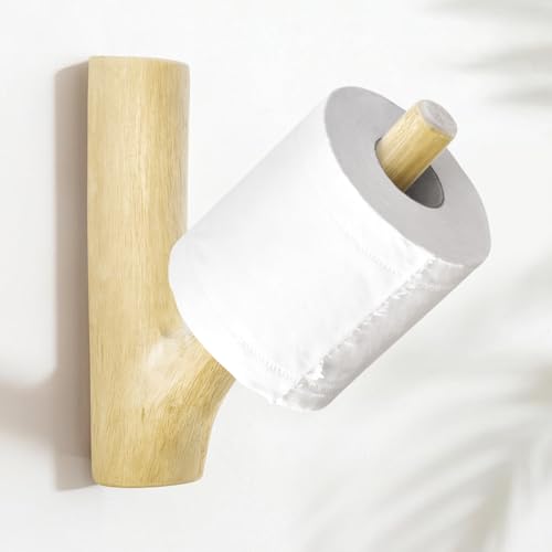 Wooden Toilet Paper Holder Wall Mount