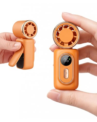 Mini Clip-on Handheld Portable Fan w/ LED Display
