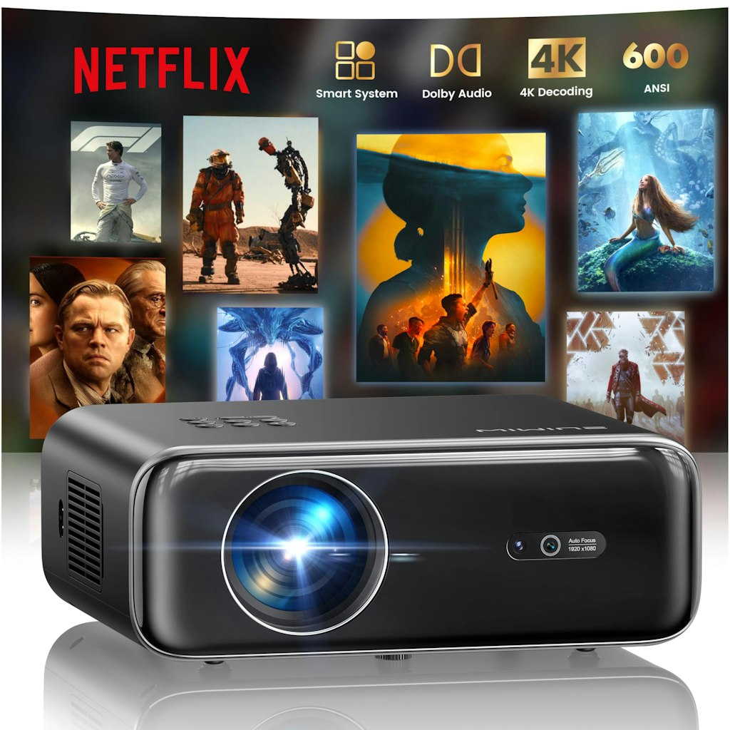 1080p 4K-Support Smart Outdoor Projector: $195