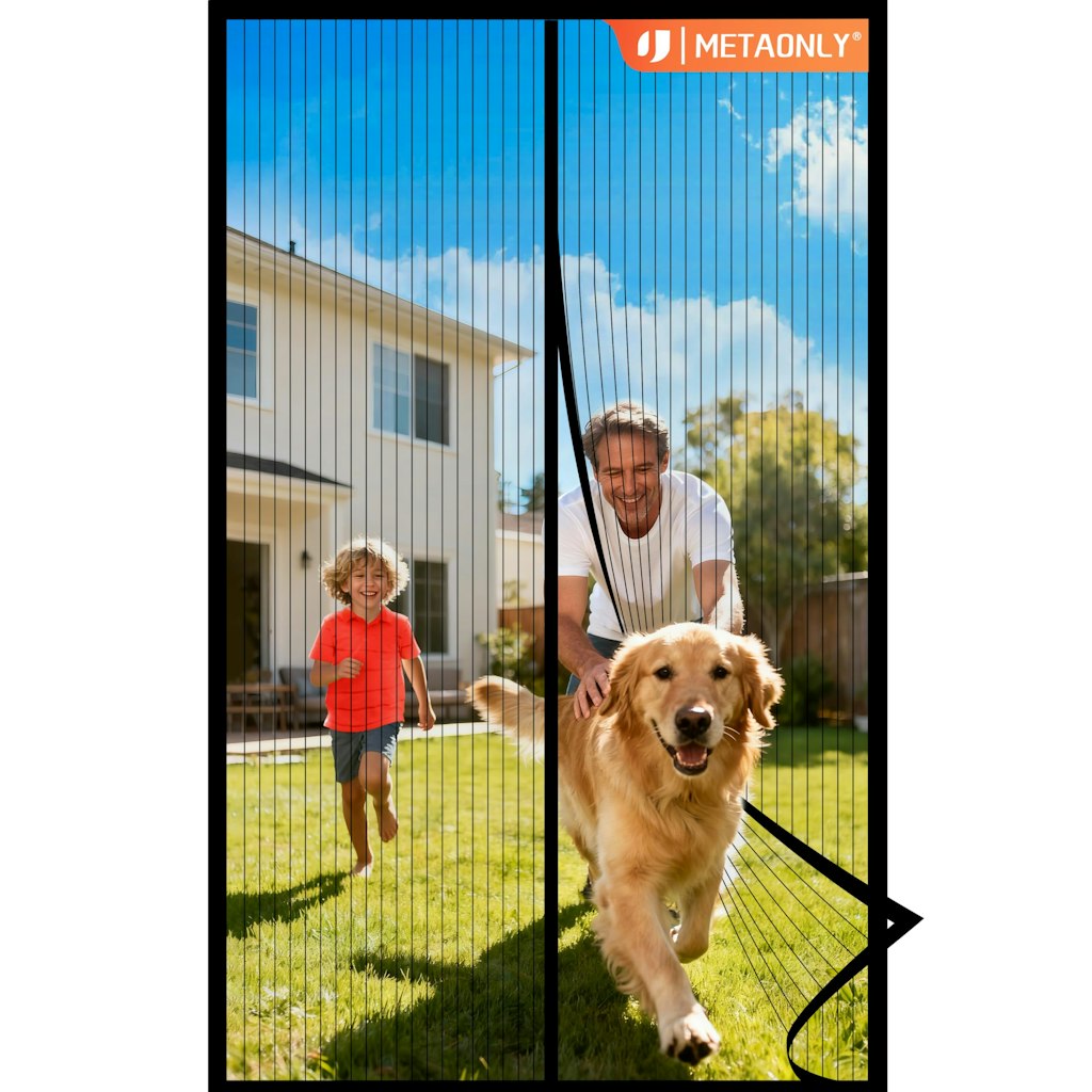 36" x 80" Magnetic Screen Door Mesh: $9.42