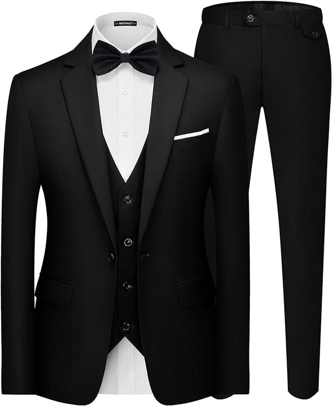 Mage Male Men's 3-Piece Slim Fit Suit : $60