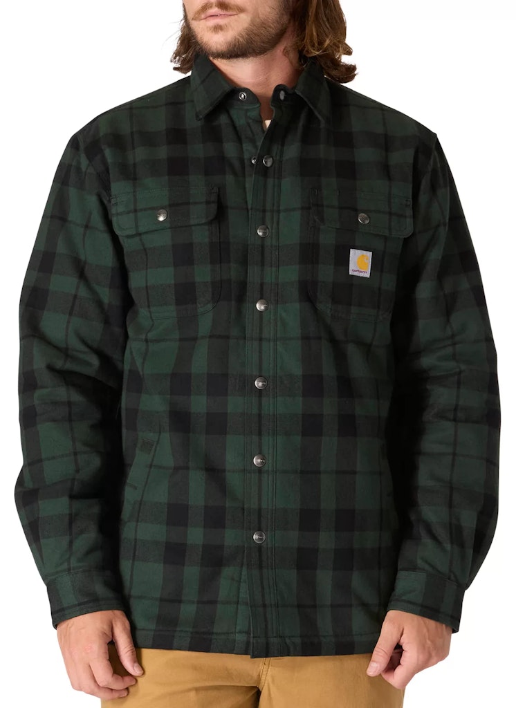  Carhartt Men's Flannel Sherpa Lined Shirt Jacket : $54