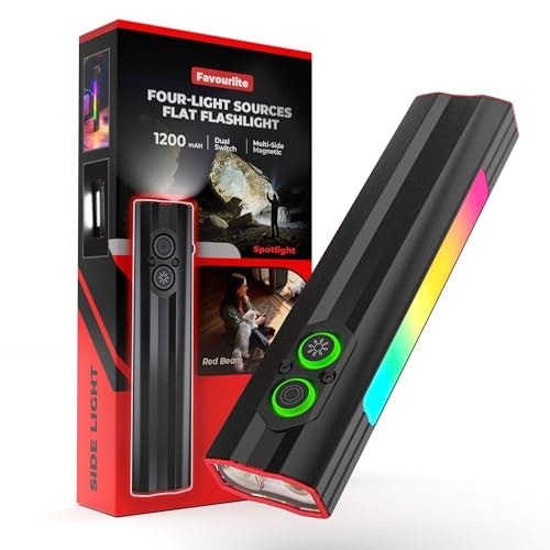 Favourlite 1200 Lumens Flat Rechargeable Flashlight : $7.49